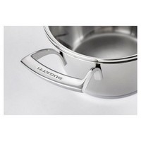 photo cucina italiana casserole in 18/10 stainless steel with glass lid, diameter 18 cm 2